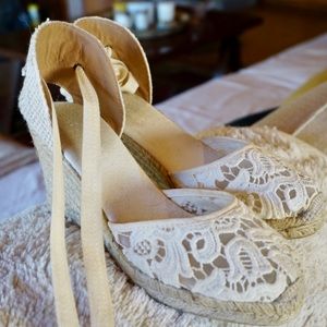 Soludos lace wedges